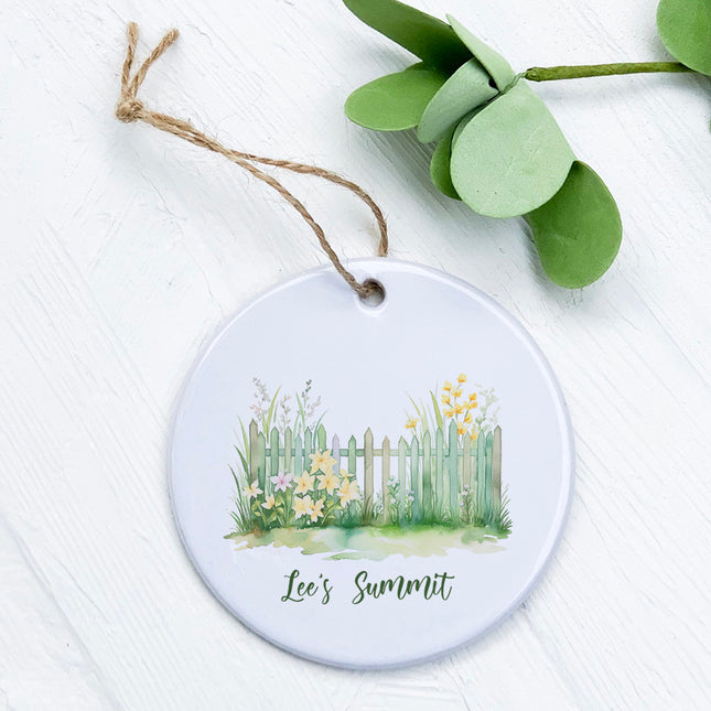 Daffodil Fence - Spring Custom Ornament