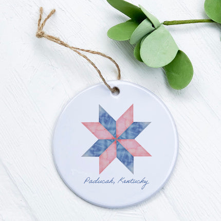Quilted Star - Custom Ornament
