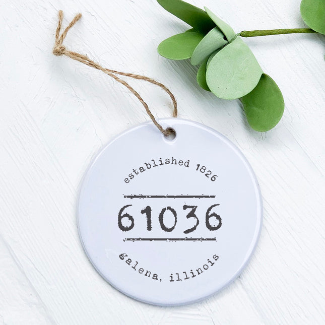 Established Zip/City - Custom Ornament