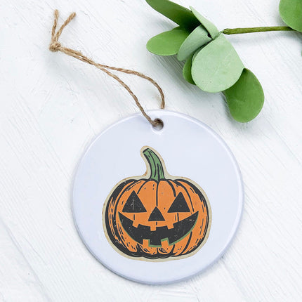 Retro Carved Pumpkin - Halloween Ornament