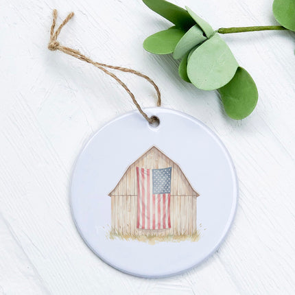 Americana Barn - Ornament