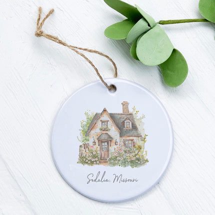 Spring Cottage - Custom Ornament