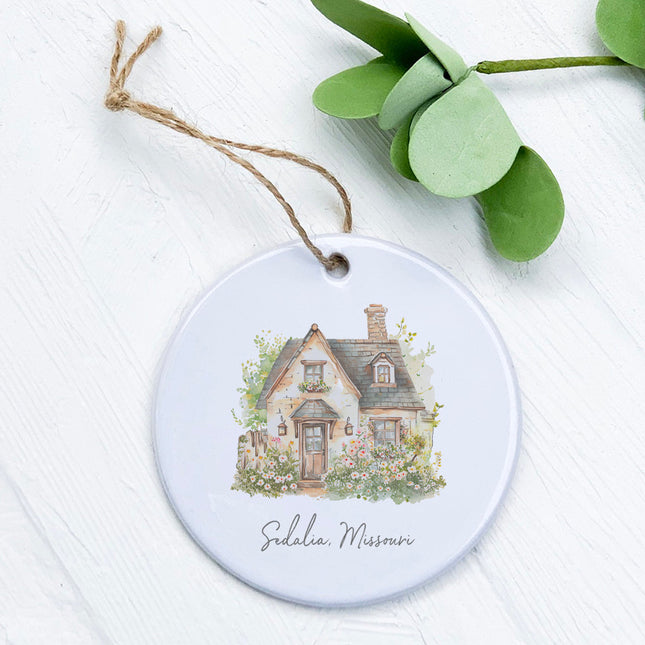 Spring Cottage - Custom Ornament
