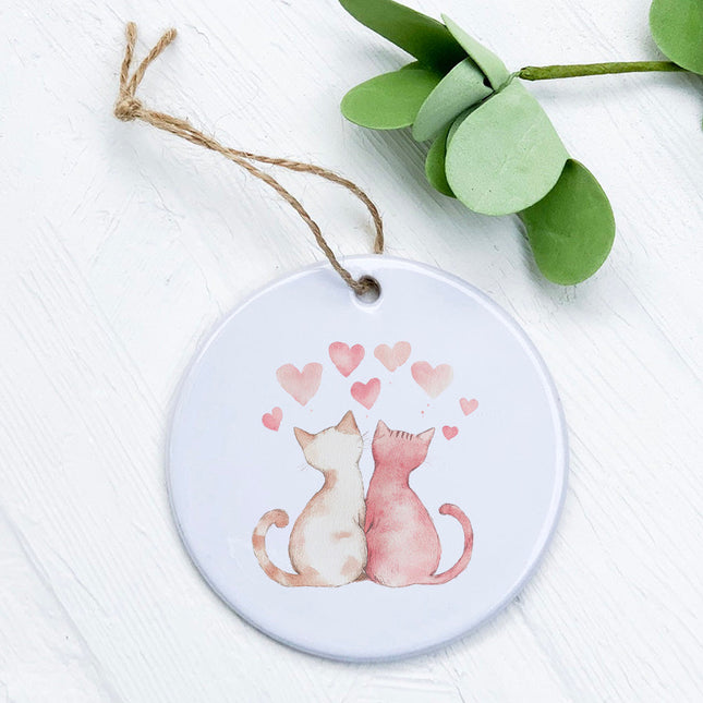 Valentine Cats - Valentine's Day Ornament