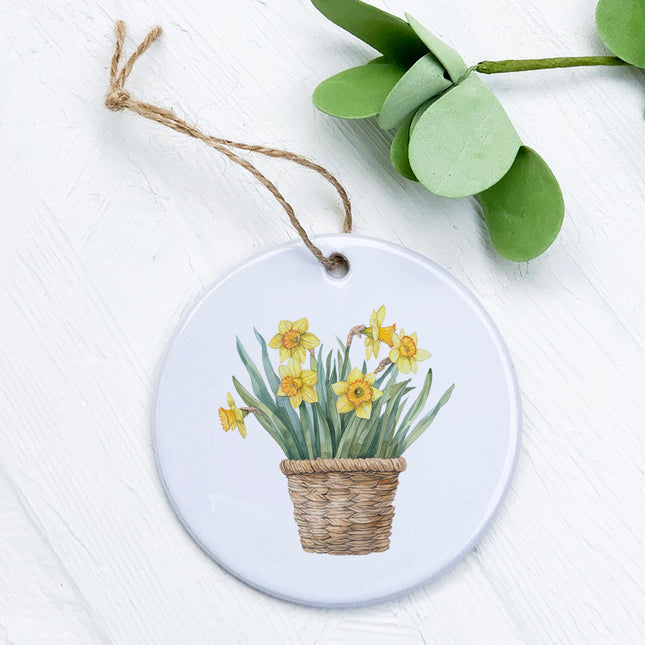Basket of Daffodils - Spring Ornament