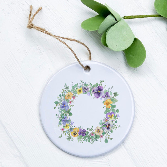 Spring Pansy Wreath - Spring Ornament
