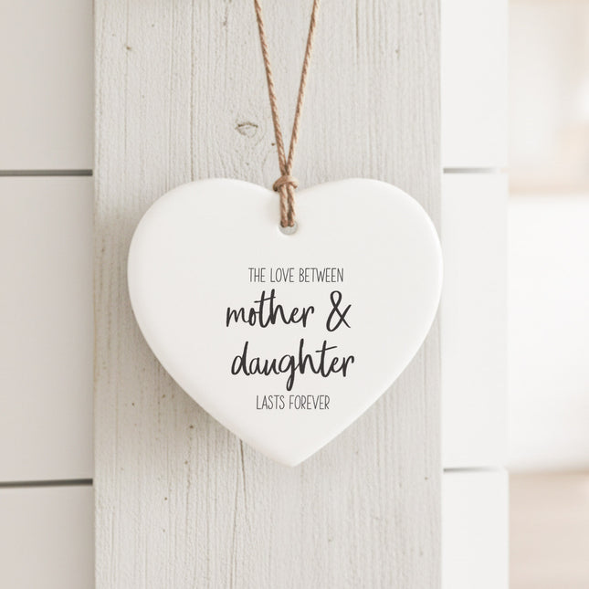 Mother Daughter Love - Heart Shaped Ornament
