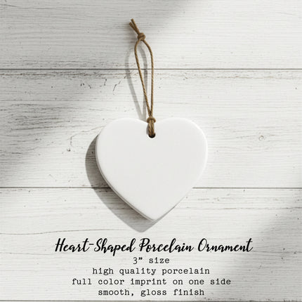Zip Code - Custom Heart Shaped Ornament