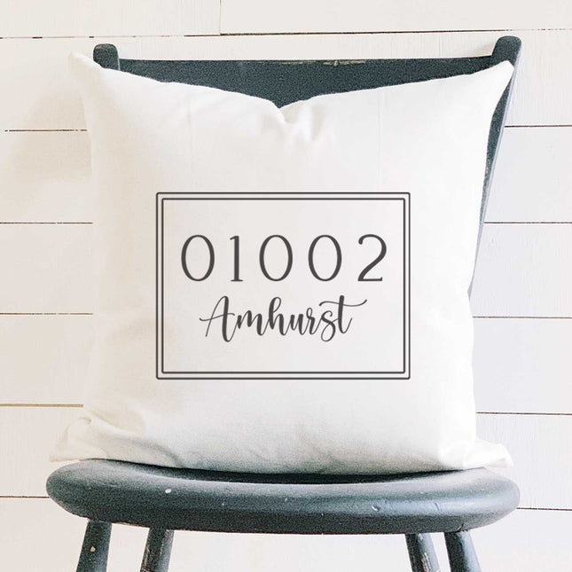 Rectangle Zip, City - Custom Square Canvas Pillow