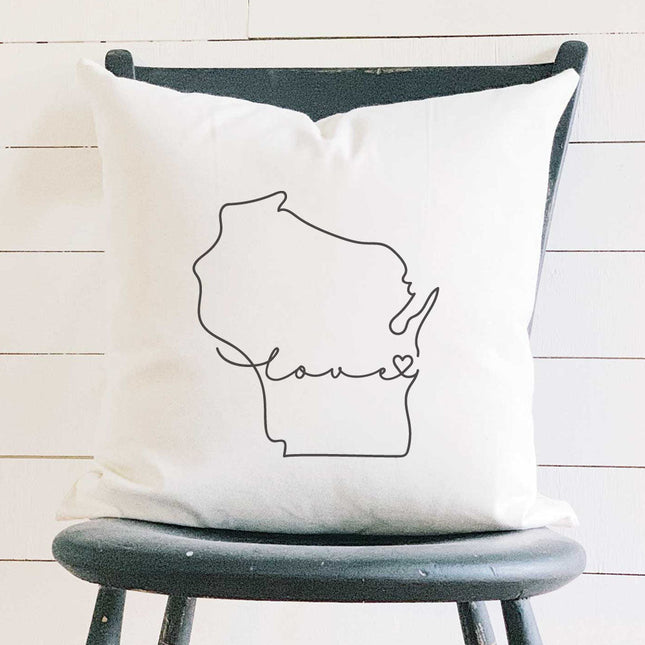 Love State - Custom Square Canvas Pillow