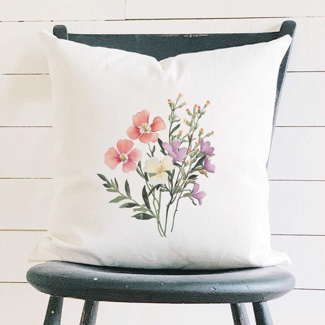 Spring Bouquet - Square Canvas Pillow