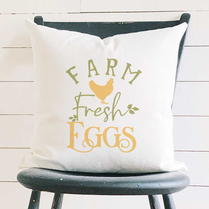 Farm Fresh Chicken Eggs - Square Canvas Pillow
