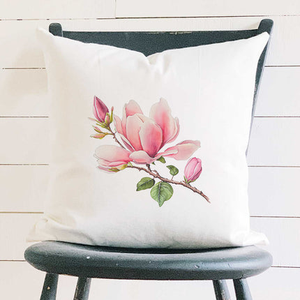 Blooming Magnolia - Square Canvas Pillow