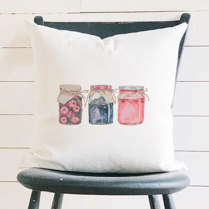 Three Berry Jams - Square Canvas Pillow