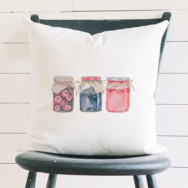 Three Berry Jams - Square Canvas Pillow