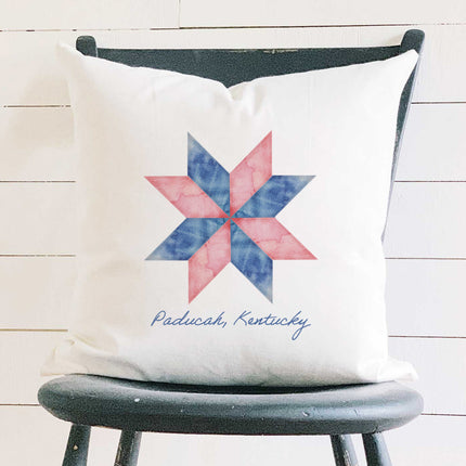 Quilted Star - Custom Square Canvas Pillow