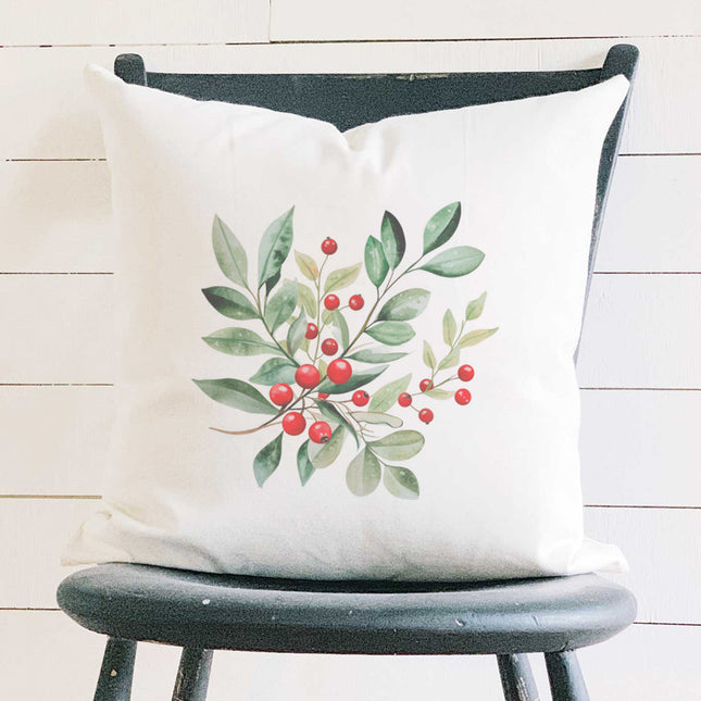 Young Holly - Customizable Christmas Square Canvas Pillow