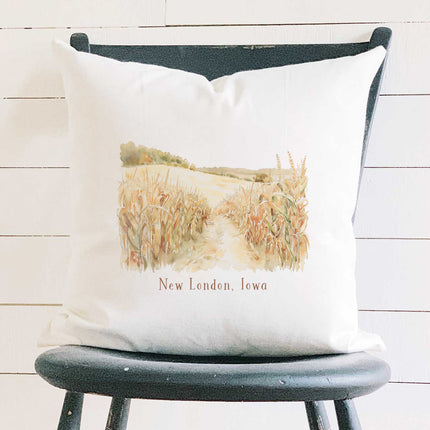 Fall Cornfield - Custom Square Canvas Pillow