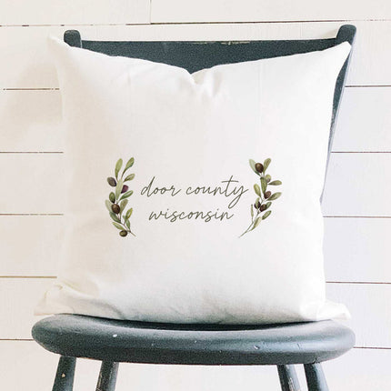 Olive Frond - Custom Square Canvas Pillow
