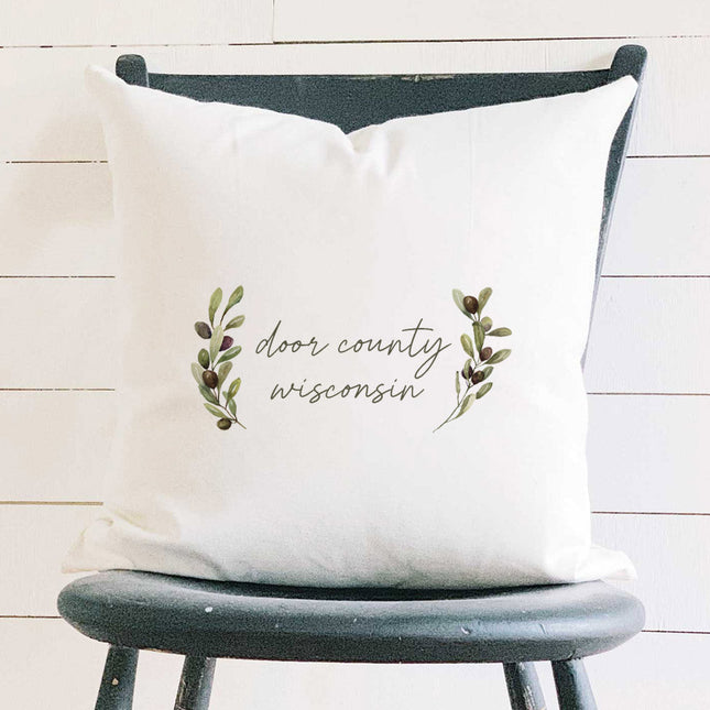 Olive Frond - Custom Square Canvas Pillow