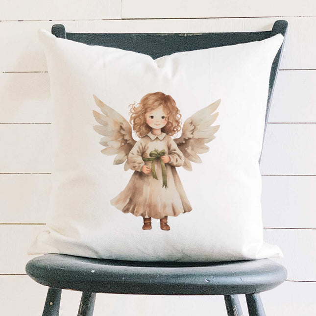 Simple Angel - Customizable Square Canvas Pillow