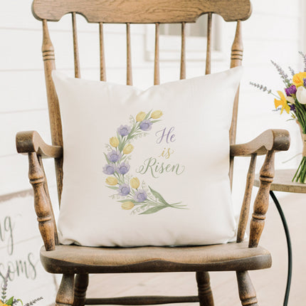 He Is Risen Swag - Square Canvas Pillow