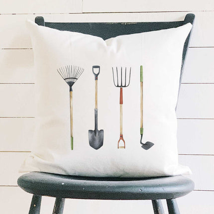 Garden Tools - Square Canvas Pillow