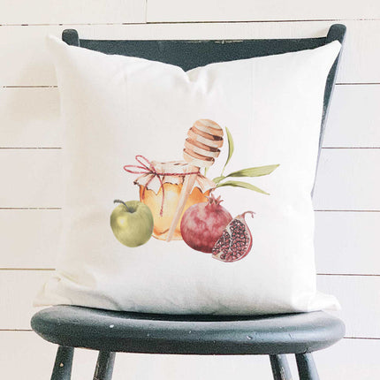 Honey and Fruit - Square Canvas Pillow