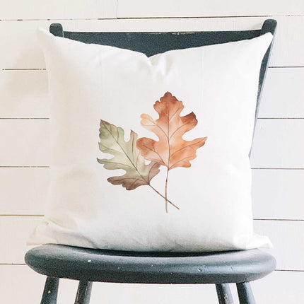 Fall Oak Leaves - Square Canvas Pillow