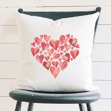 Heart of Hearts - Customizable Square Canvas Pillow