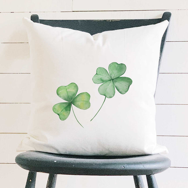 Clover Pair - Square Canvas Pillow