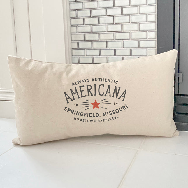 Americana - Custom Rectangular Canvas Pillow