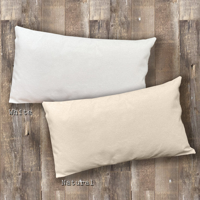 Watercolor Present Sled - Rectangular Canvas Pillow