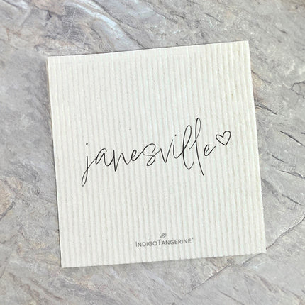 Cursive Heart - Custom Swedish Dish Cloth