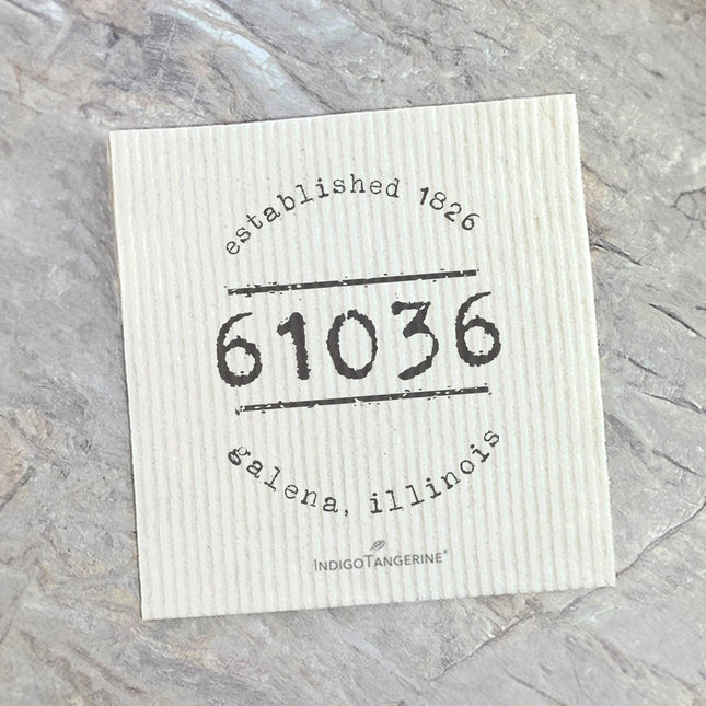 Established Zip/City - Custom Swedish Dish Cloth