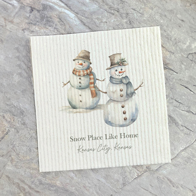 Snow Place Like Home - Custom Swedish Dish Cloth
