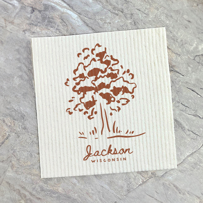 Simple Tree - Custom Swedish Dish Cloth