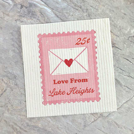 Love Letter Stamp - Custom Swedish Dish Cloth
