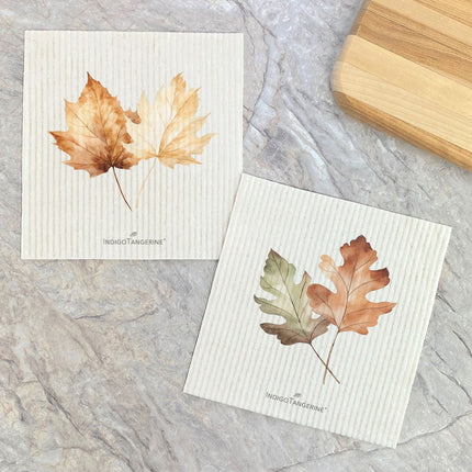 Fall Leaves  - 2pk Swedish Dish Cloth