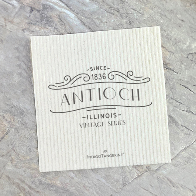 Vintage Marquee City State Est - Custom Swedish Dish Cloth