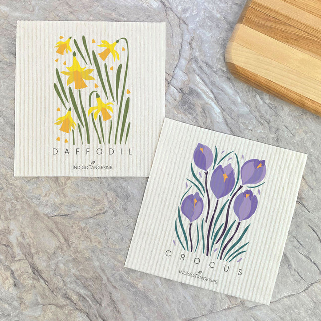 Crocus, Daffodil (Garden Edition)  - 2pk Swedish Dish Cloth