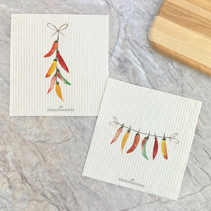 Chili Peppers  - 2pk Swedish Dish Cloth