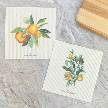Tangerines  - 2pk Swedish Dish Cloth