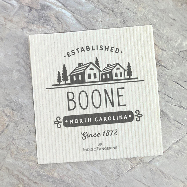 Simple Houses w/ City, State - Custom Swedish Dish Cloth