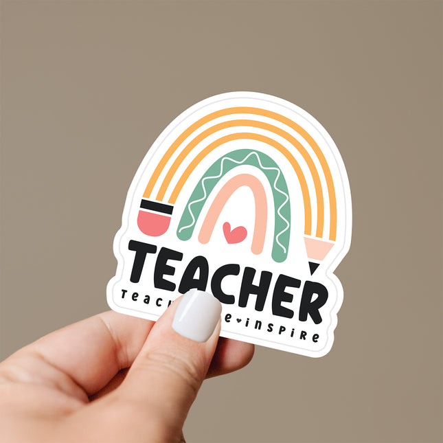 Teacher Rainbow - Vinyl Sticker