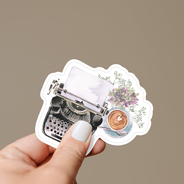 Typewriter Coffee - Vinyl Sticker