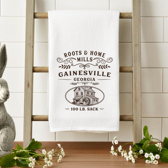 Roots & Home Mills Flour Sack - Custom Cotton Tea Towel