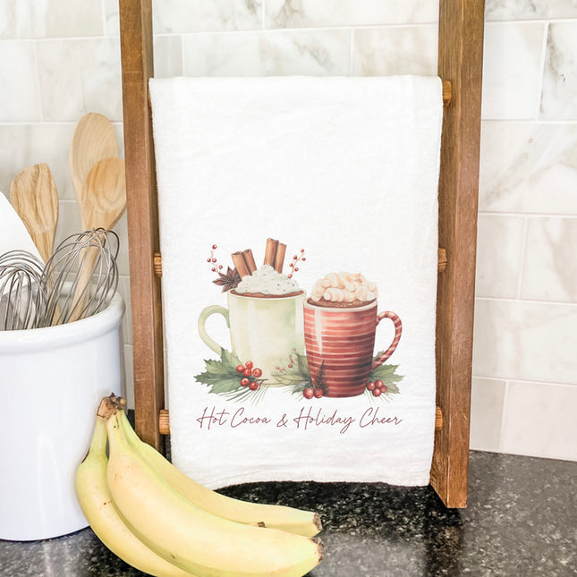 Hot Cocoa and Holiday Cheer - Winter Cotton Tea Towel