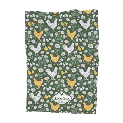 Chicken & Daisies - Custom Waffle Weave Washcloth