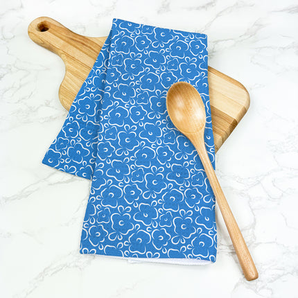 Simple Hand Drawn Flowers - Waffle Weave Towel